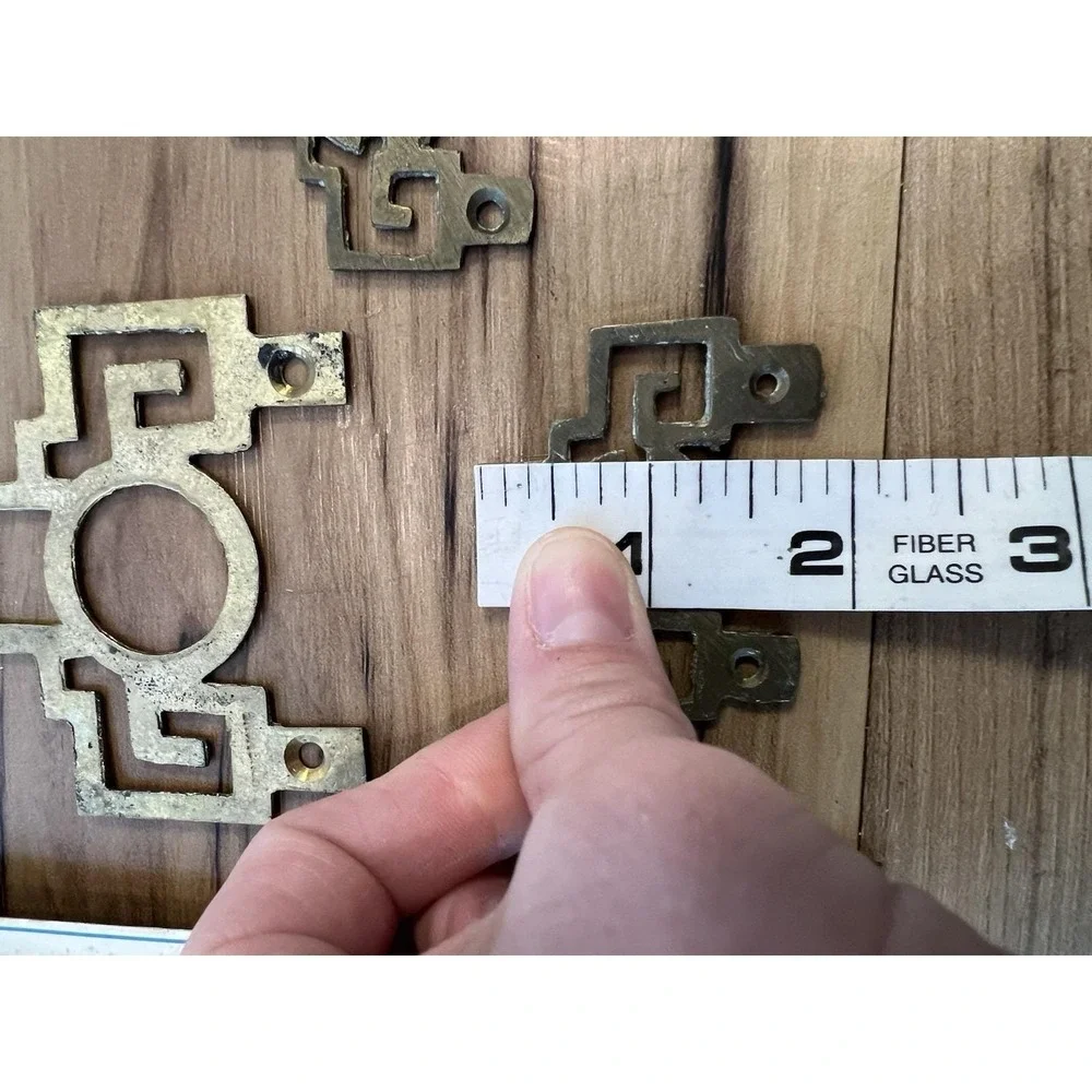 Vintage Homecraft Decorative Brass Rings Drawer Pulls Handles Lot of 4 + 3 NOS